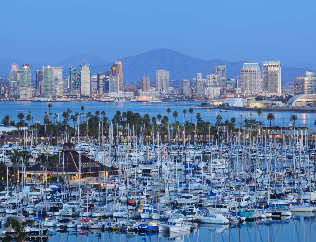 The Shelter Island view of the San Diego Bay