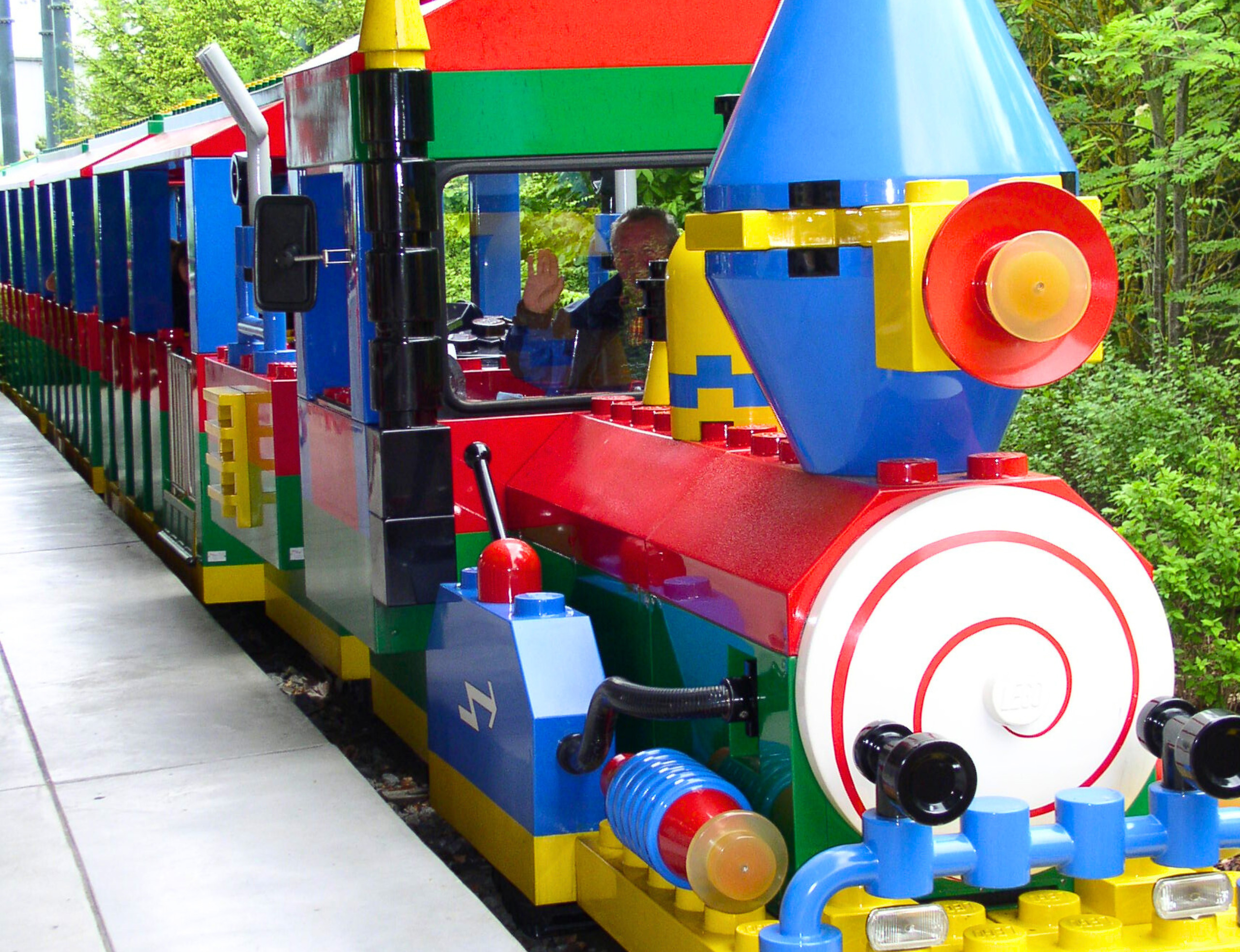 Train built by LEGOs