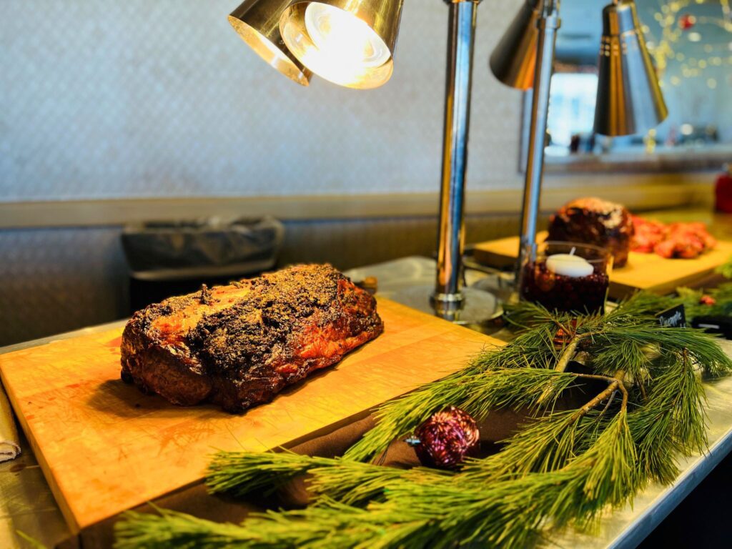 Piece of meat on table