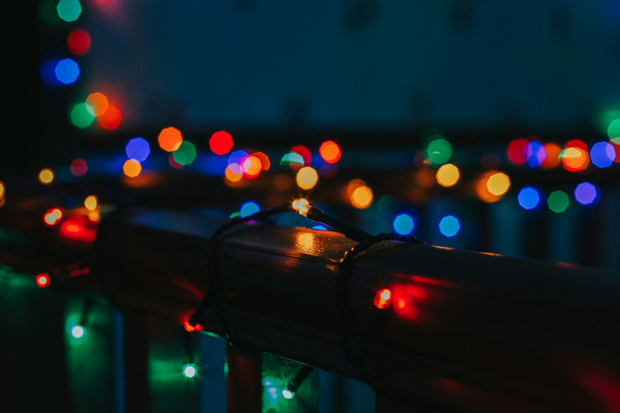 colorful christmas lights