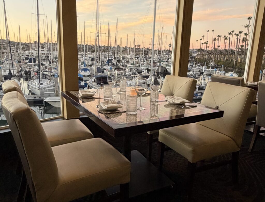 Restaurant at sunset