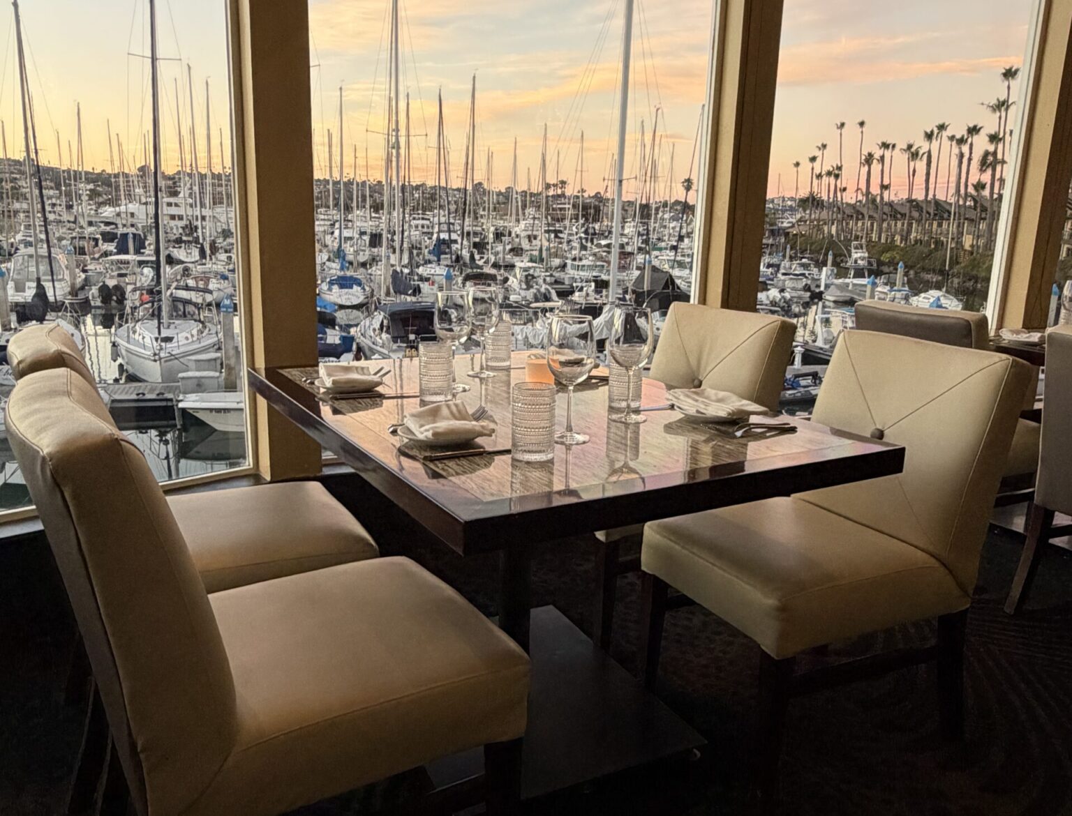 Restaurant at sunset