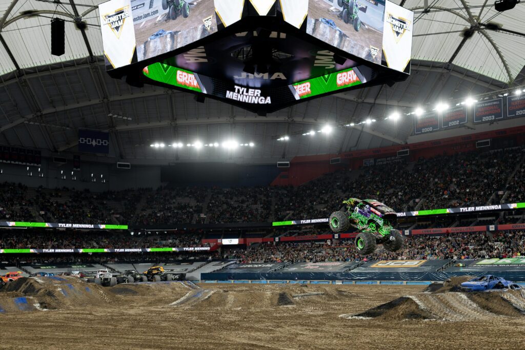 monster truck jumping