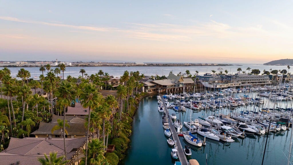 View of shelter island marina