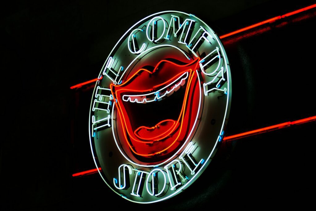 sign at the comedy store
