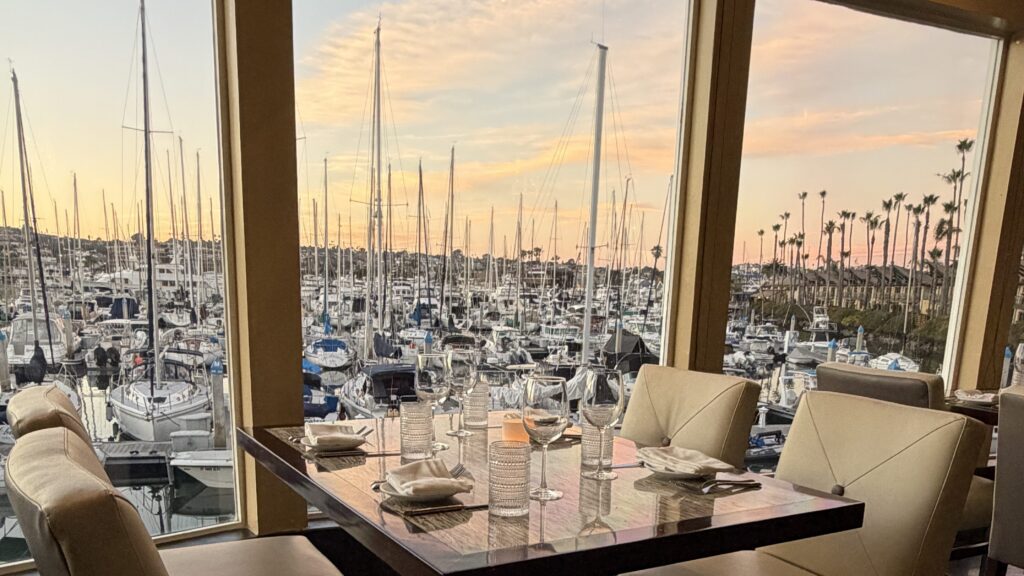 Restaurant at sunset